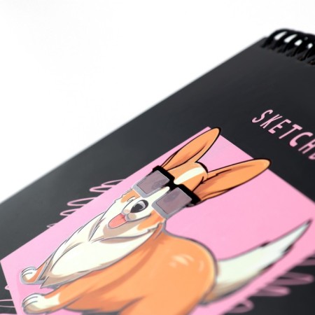 Sketchbook in a solid cover on the crest A5, 80 liters. 100 g/m "Corgi"-3