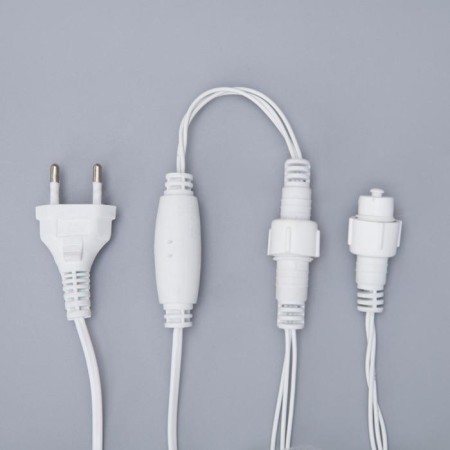 Garland "fringe" 3 × 0.6 m, IP44, UMS, white thread, 160 LED, white glow, 220 V-3
