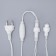 Garland "fringe" 3 × 0.6 m, IP44, UMS, white thread, 160 LED, white glow, 220 V