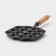 Cast iron pan "spheros", 14 cells, 36 × 17 × 2.5 cm, wooden handle