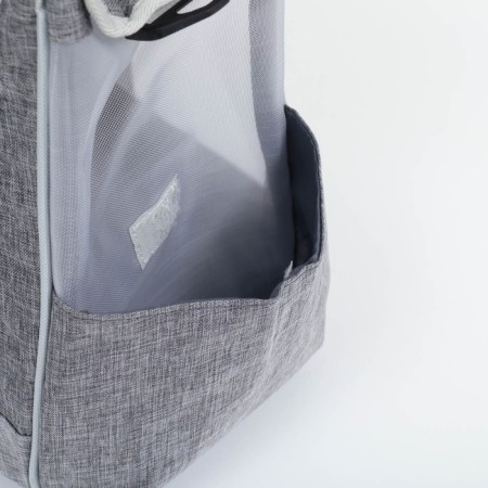 An animal carrier bag with a sliding window, 24 x 25 x 41 cm, gray-6