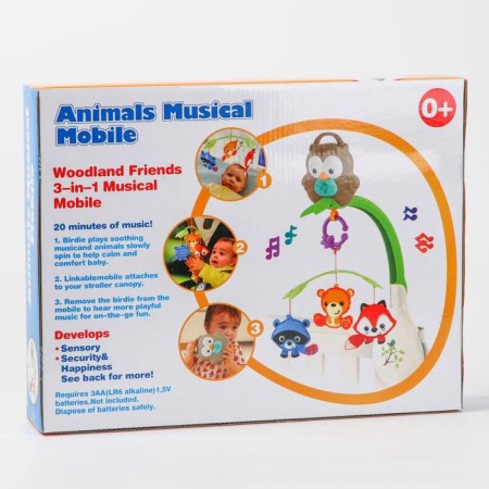 Mobile Musical "Tropical Forest. Owl ", 3 games., On batteries, removable muses. Blok-7