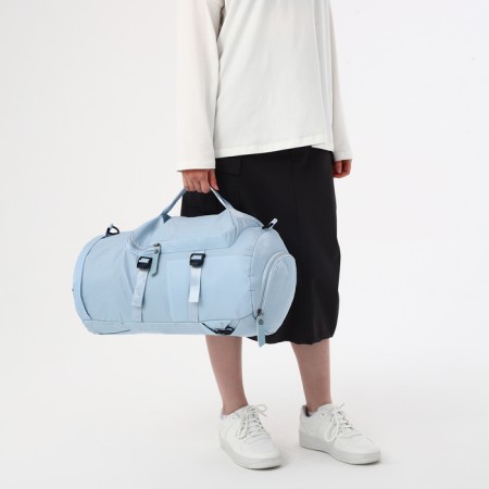A backpack-snuffle with a zipper, 4 outer pockets, a shoe detachment, blue color-9