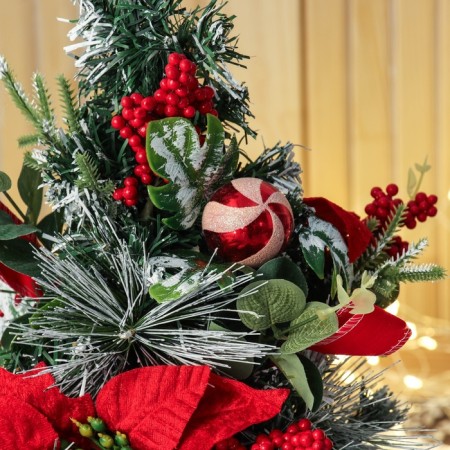 Christmas tree decor "Poinsia Red" 41x19 cm-1