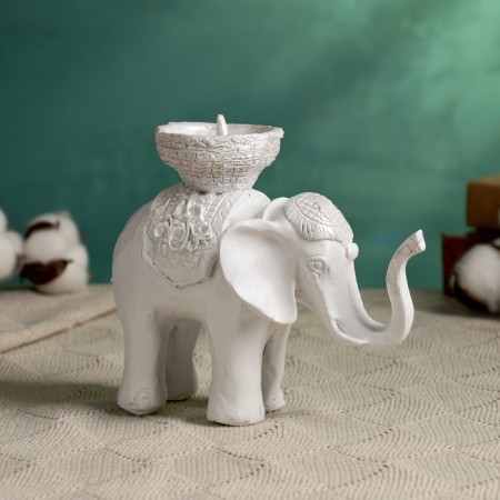 Summary "Elephant" White, 13x19cm, for a candle d = 4 cm-1