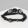 Bracelet Unisex "Style" star in a circle, black color with silver, 21.5 cm