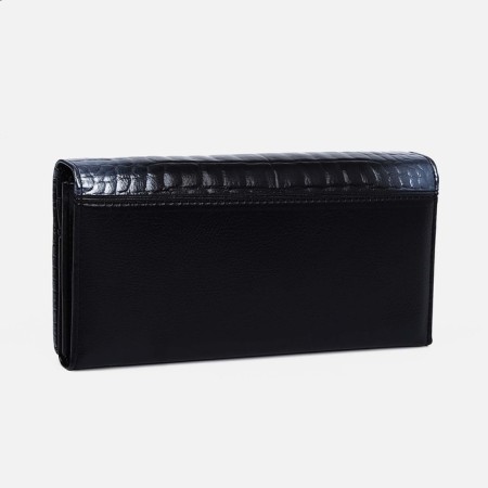 Women's wallet on magnets, black color-1