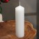 Interior candle "column", white, 4x15 cm