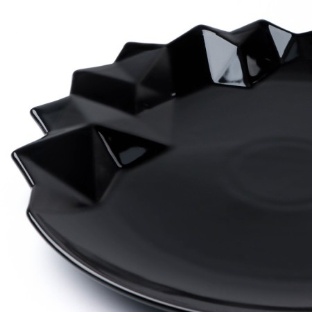 Ceramic “Obsidian” plate, black, 27 cm, black color-4