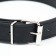 A collar made of artificial leather with a wool for engraving, 2.5 x 52 cm, Osh 35-45 cm, black