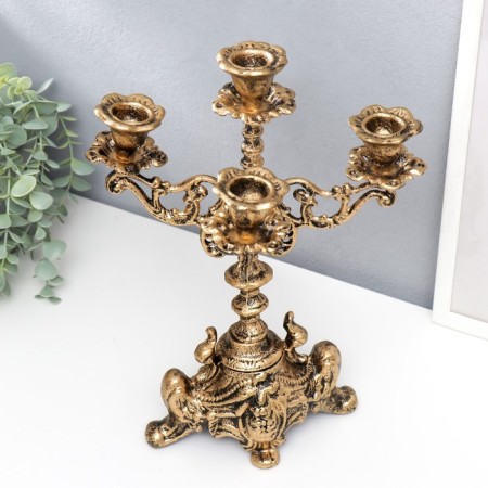 Cast iron candle for 5 candles "feudal lord" for bronze 32.5x23x23 cm-1