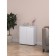 Cabinet dresser 2x door Ultra PUSH, 602 × 290 × 701 mm, white smooth color