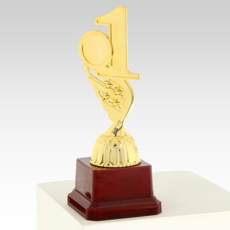 The 1st Place Cup, award figure, gold, plastic stand, 16.8 × 6.2 × 6.4 cm.-4