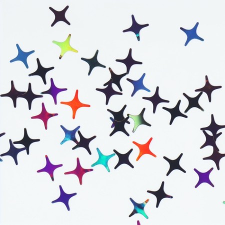 Sequins for the decor "Star Night", holographic, black color-1