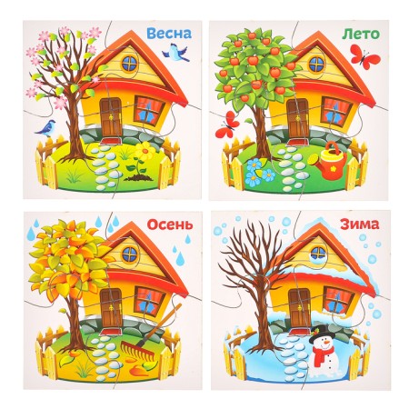 Developing puzzles from wood "Seasons"-6