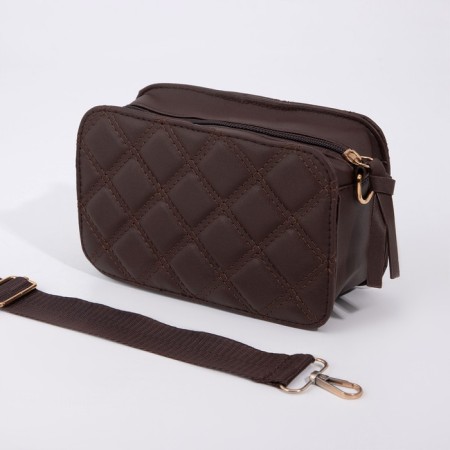 Cross-Bodi Bag on a zipper, brown color-3