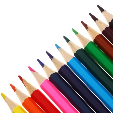 Pencils are colored, in a plastic tube, 12 colors, hexagonal housing, sharpened-4