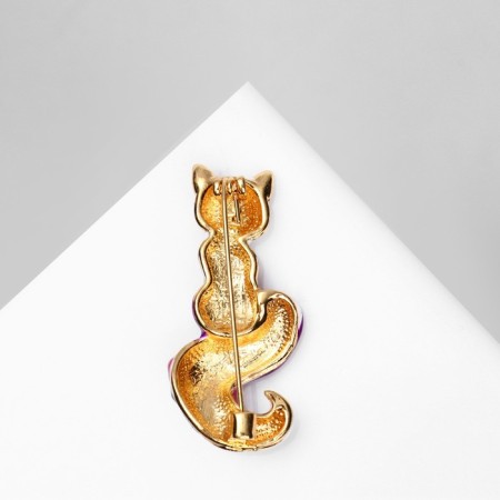 Brooch "Fox" Fabulous, Colored in Gold-1