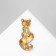 Brooch "Fox" Fabulous, Colored in Gold