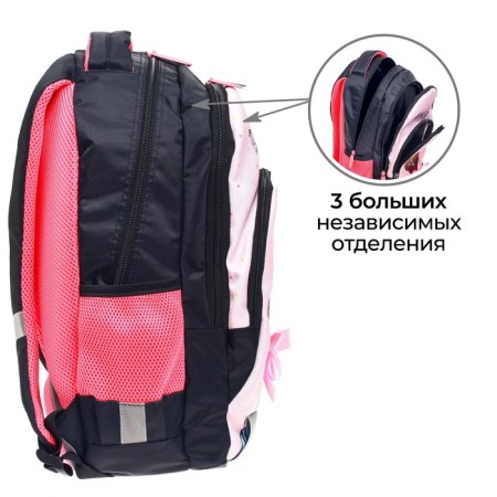 Youth backpack, 44 x 30 x 17 cm, ergonomic back, calligrata p "Girl"-3