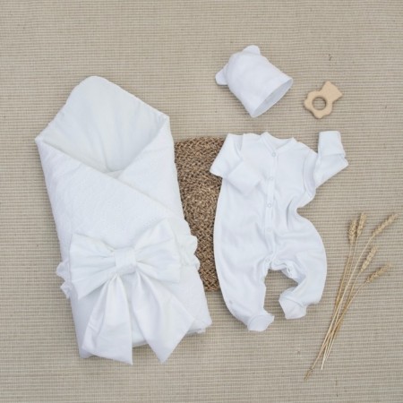 Kinderlitto Richelieu No. 2, 4 items, 4 items, 50-56 cm, white color