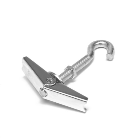 Anchor "tundra", ceiling, folding, spring, with a hook, white zinc, m8-3