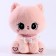 Soft toy "cat", 23 cm, pink color