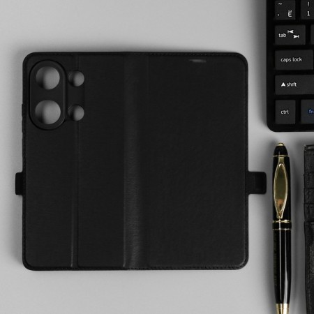 Borasco Book Case for Xiaomi Redmi Note 13 Pro 4G, black
