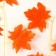 Decor "Girland from the leaves" Length: 2.4 m, width: 26 cm, red color
