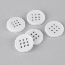 A set of buttons, 9 punctures, d = 18 mm, 10 pcs, white color