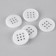 A set of buttons, 9 punctures, d = 18 mm, 10 pcs, white color