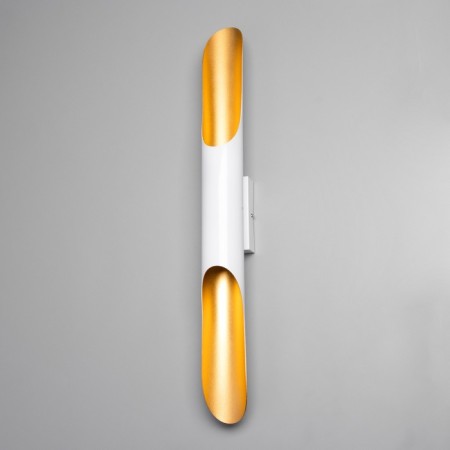 Sconces "bambo" E27 40W white gold 6x6x60cm