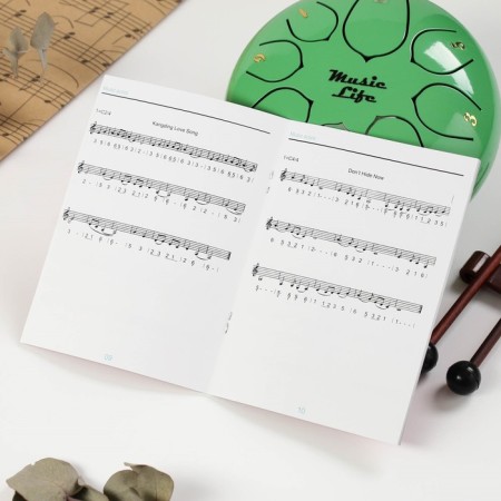Musical instrument glucophone, green, 8 petals, 15 x 9 cm-5