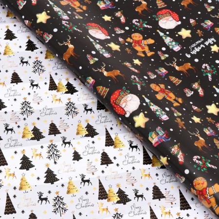Glossy packaging paper "Magic Forest", bilateral, 70 x 100 cm-1