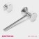 A hammer for meat of the share, 29 × 10.5 cm, 600 gr, silver color