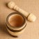 Set: a mortar with a pestle, ash, 13 cm, mix