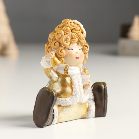 Souvenir Polystone "Baby in a gold caftan and cap, sits" mix 4x5x8 cm-2