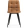 Stool on a metal frame chilli metal/velor, black/brick 44x50x85 cm