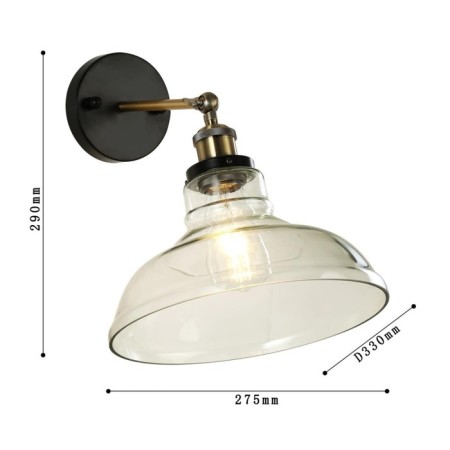 Cascabel wall lamp 275 mm, 330 mm, E27 40W-2