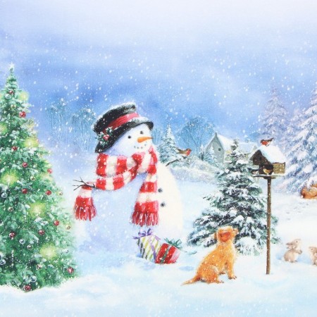 Set Ethel "Christmas Evening": a tablecloth 110x150 cm, with VGMO, Salf. 40x40 cm - 4 pcs.-3
