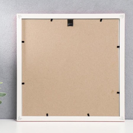 Photo frame plastic 25x25 cm, pink with gold (plastic screen)-2