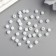 Glass beads (set 40 pcs), 4x4 mm white