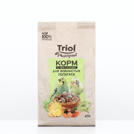 Triol food for wavy parrots, with fruits, 450 g