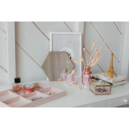 Wall mirror "elegant geometry", mirror surface 25 × 28 cm, golden color-5