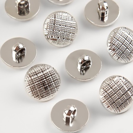 A button on the leg, d = 15 mm, the color is silver-1