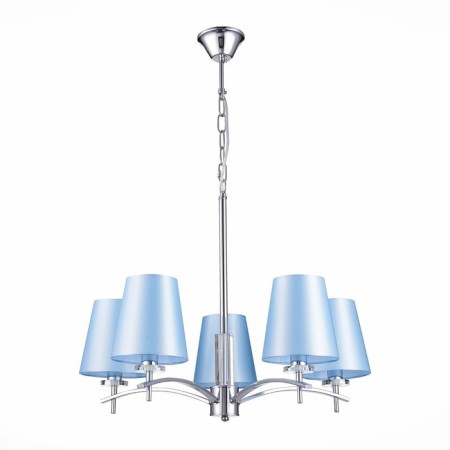 Suspended EVOLUCE lamp. Sle105613-05. Permone. 5x40 watts, E14, 64x64x53 cm, chromium color-5