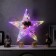 LED figure "Star" 30 cm, metal, 220 V, glow of multi