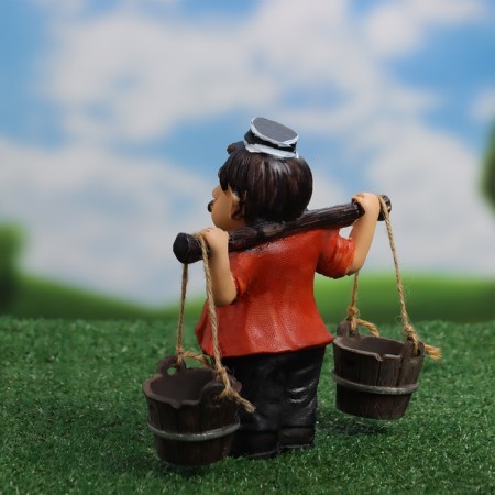 Garden figure "Grandpa with buckets" 20x7x19cm-3