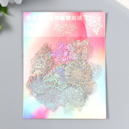 Set of stickers "Flower Story" 45 pcs mix 8x13 cm-3