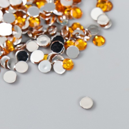 Decor for creativity in the bottle "Rhinestones. Bright yellow" set 500 pcs d = 0.5 cm 7x2x2 cm-2
